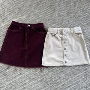 Corduroy Skirts - Brandy Melville & Target